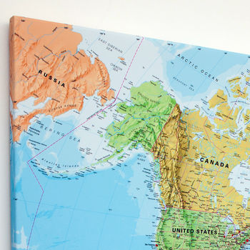 World Canvas Map Print, 5 of 6