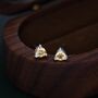 Sterling Silver Genuine Yellow Citrine Crystal Stud Earrings, thumbnail 5 of 12