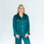 Special Offer! Women's Personalised Christmas Emerald Silky Satin Pj, thumbnail 2 of 7