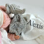 Personalised Elephant Ribbed Comforter And Blanket Set, thumbnail 1 of 12