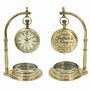 Custom Engraved Rotating Balance Desk Clock – 24th Birthday And Father's Day Keepsake Gift, thumbnail 2 of 12