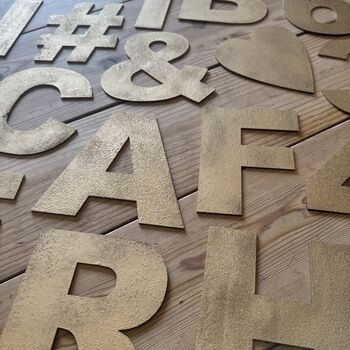 Home And Garden Personalised Christmas Signs , Gold Metal Letter Decorations , Any Word You Like, 8 of 8