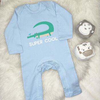 Super Cool Crocodile Jungle Babygrow, 6 of 10