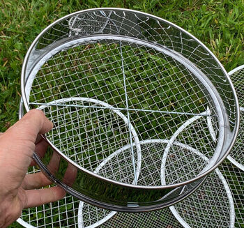 Stainless Steel Potting Sieve With Five Soil Filters, 3 of 6