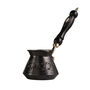 Handmade Dark Copper Turkish Coffee Pot Wooden Handle, thumbnail 1 of 3