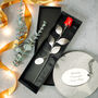Personalised Christmas Red Rose – Silver Plated Keepsake, thumbnail 3 of 5