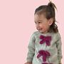 Hand Knitted Personalised Alpaca Bow Cardigan, thumbnail 9 of 12