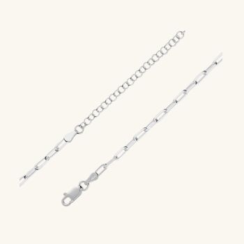 Sterling Silver Paperclip Bracelet And Necklace Set, 2 of 4