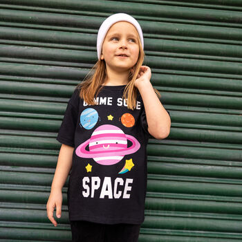 Gimme Some Space Girls' Slogan T Shirt, 2 of 4