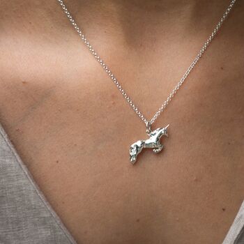 Unicorn Necklace, Sterling Silver Or Gold Plated, 2 of 11