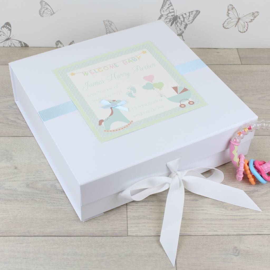 new baby personalised rocking horse keepsake box by dreams to reality