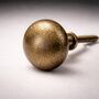 Antique Hammered Brass Round Drawer Knob, thumbnail 8 of 8