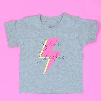 'She's Electric' Kids T Shirt By Rocket & Rose