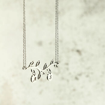 Personalised Family Tree Initials Necklace, Silver Or Gold Tone, 8 of 12