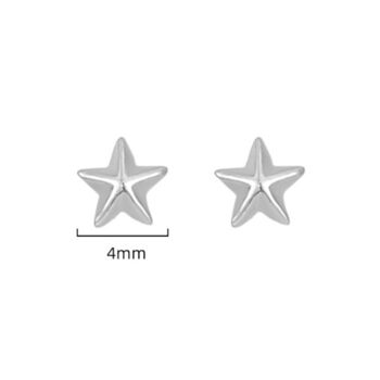 Sterling Silver Mini Star And Moon Stud Earrings, 4 of 6