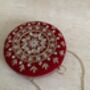 Red Circular Velvet Bangle Clutch Bag, thumbnail 5 of 8