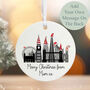 Personalised London Scene Christmas Bauble Keepsake Gift, thumbnail 1 of 3