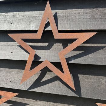 Three Metal Star Decorations , Signs For The Home Or Garden , Fence Or Wall, 2 of 11