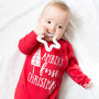 Personalised Baby's 'First Christmas' Babygrow, thumbnail 1 of 5