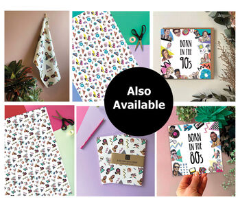 Retro 80s Icons Wrapping Paper – Vintage Pop Culture Gift Wrap For Birthdays, 8 of 8