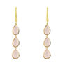 Sorrento Triple Drop Earring Gold Plated Silver, thumbnail 9 of 11