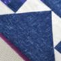 Handmade Patchwork Lap Quilt/Throw, Blues And Purples, thumbnail 6 of 11