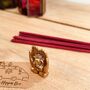Mini Brass Ganesha In Palms Incense Joss Stick Holder, thumbnail 2 of 10