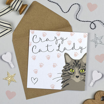 Crazy Cat Lady Card, Multiple Cat Designs, 7 of 9