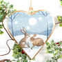 Rabbits Heart Shaped Christmas Tree Decoration, thumbnail 1 of 3