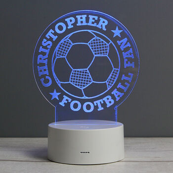 Personalised Football LED Night Light, 8 of 10