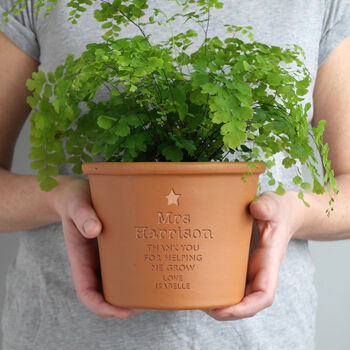 Personalised Message Herb Or Flower Pot, 2 of 5