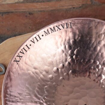 9th Anniversary Personalised Large Copper Bowl, 2 of 9