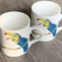 Toucan Print Illustrated Mug Sets Of Two, Four Or Six, thumbnail 3 of 6