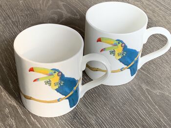 Toucan Print Illustrated Mug Sets Of Two, Four Or Six, 3 of 6