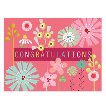 Mini Floral Congratulations Card, 2 of 5
