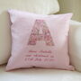 Personalised Embroidered Appliqued Christening Cushion, thumbnail 1 of 6