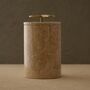 Beige Marble Waste Bin With Brass Starfish Handle, thumbnail 1 of 6