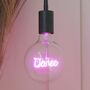 Dance Text Light Bulb And Table Lamp, thumbnail 4 of 5
