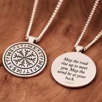 Travel Rune Personalised Solid Silver Necklace, 5 of 10