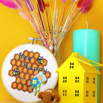 Bee Happy Cross Stitch Kit, 7 of 9