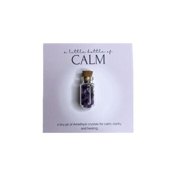 A Little Bottle Of Calm Amethyst Crystal Wish Jar, 2 of 7