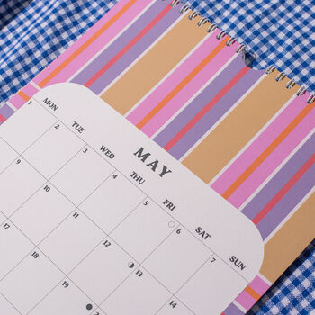 2023 Checks And Stripes Wall Calendar | A4 Calendar, 3 of 8