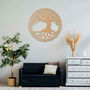 Round Tree Of Life Modern Wooden Home Decor Wall Art, thumbnail 4 of 10