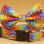 Geometric Rainbow Dog Bow Tie, thumbnail 2 of 5
