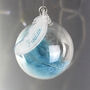 Personalised Blue Feather Bauble, thumbnail 1 of 2