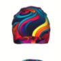 Soft Chemo Headwear Beanie Hat Bandana Bright Swirls, thumbnail 2 of 7