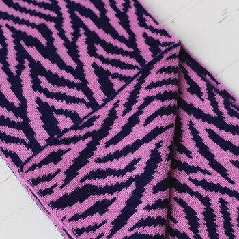 Zebra Lambswool Reversible Scarf, 12 of 12