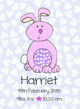 Bunny Personalised Children's Print, 4 of 9
