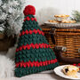 Bobble Christmas Tree Cushion Intermediate Knitting Kit, thumbnail 2 of 8
