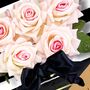 Personalised Perfumed 80th Luxury Birthday Card For Her With Five Everlasting Blush Roses, thumbnail 3 of 11